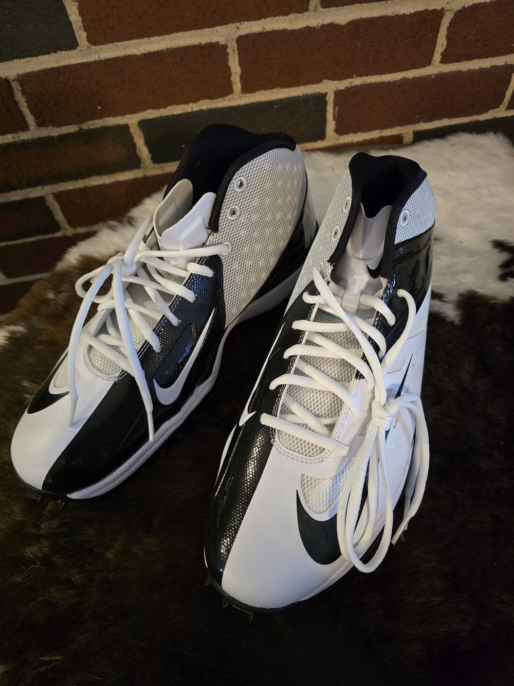 Nike Men’s White and Black High-Top Athletic Shoes